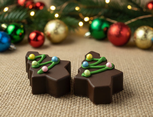 Vegan Cinnamon & Cranberry Christmas Tree Truffles