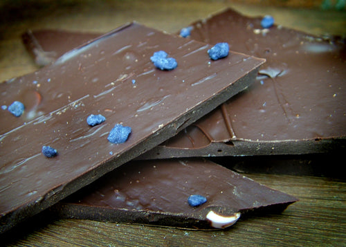 Dark Vegan Chocolate Parma Violet Shards