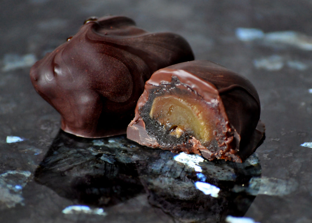 Ginger Filled Dark Chocolate Dates - Vegan & Dairy Free